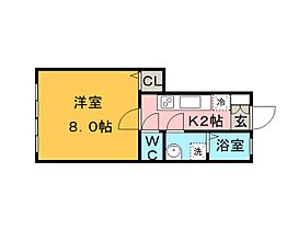 ぷらすエコ B-1号 ｜ 福岡県久留米市宮ノ陣1丁目9-5（賃貸アパート1K・1階・27.60㎡） その2