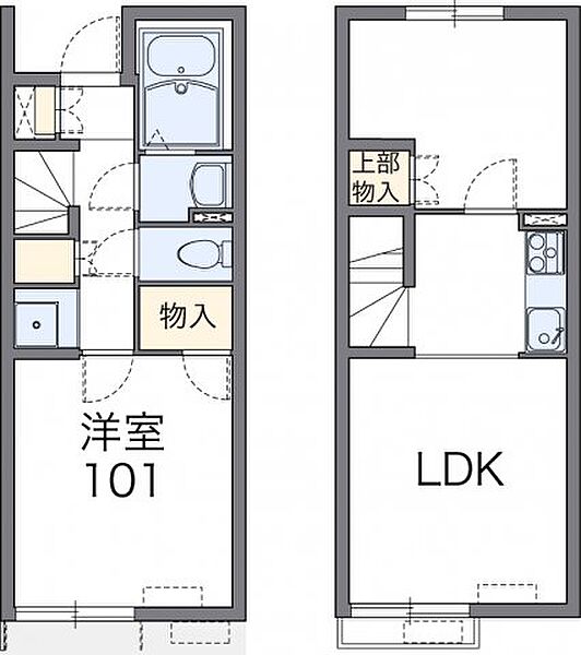 レオネクストブルーゼファー 106｜福岡県久留米市高良内町(賃貸アパート2LDK・1階・50.65㎡)の写真 その2