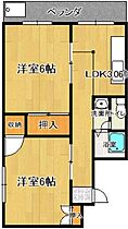 東合川ハイツ 101号 ｜ 福岡県久留米市東合川7丁目4-25（賃貸アパート2K・1階・45.00㎡） その2