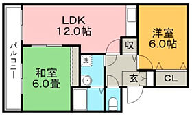 メルベーユ津福 B205号 ｜ 福岡県久留米市津福本町2235-1（賃貸アパート2LDK・2階・60.00㎡） その2