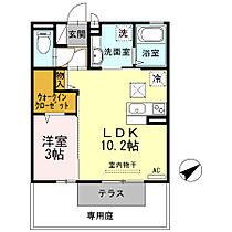 イーストパーク 105号 ｜ 福岡県久留米市東合川6丁目2-35（賃貸アパート1LDK・1階・35.30㎡） その2