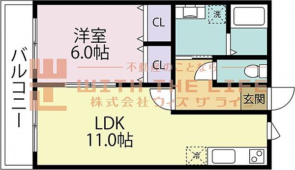 ラ・テール参番館 101号｜福岡県久留米市北野町中川(賃貸アパート1LDK・1階・40.00㎡)の写真 その2