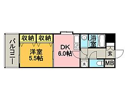 日吉壱番館 205号 ｜ 福岡県久留米市日吉町137-1（賃貸マンション1DK・2階・33.00㎡） その2