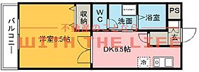 メディアハウスキャビン 207号 ｜ 福岡県久留米市宮ノ陣2丁目1-12（賃貸アパート1DK・2階・35.10㎡） その2