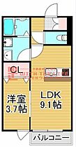 CS津福  ｜ 福岡県久留米市津福今町166-1（賃貸アパート1LDK・1階・33.63㎡） その2