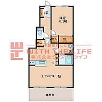 アザレア梅満 102号 ｜ 福岡県久留米市梅満町43-3（賃貸アパート1LDK・1階・48.18㎡） その2