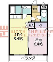 アルカンシェル 405号 ｜ 福岡県久留米市小森野1丁目6-8（賃貸マンション1LDK・4階・40.32㎡） その2