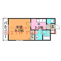 サンフィールドII 302号 ｜ 福岡県久留米市野伏間1丁目1-8-30（賃貸アパート1K・3階・30.56㎡） その2