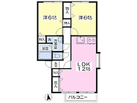 ハイカムール久留米  ｜ 福岡県久留米市西町572（賃貸アパート2LDK・2階・55.00㎡） その2