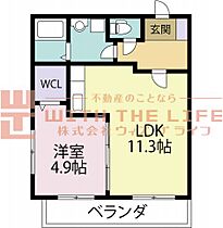 ベルソレイユ 302号 ｜ 福岡県久留米市合川町2060-1（賃貸マンション1LDK・3階・40.60㎡） その2