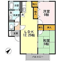 コーポアゼリア 202号 ｜ 福岡県久留米市東櫛原町2885-1（賃貸アパート2LDK・2階・55.17㎡） その2