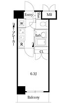 ラサンテ広尾 408号室 ｜ 東京都渋谷区広尾１丁目8-5（賃貸マンション1K・4階・20.02㎡） その2