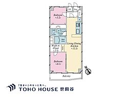 カーサ桜上水 2LDKの間取図画像