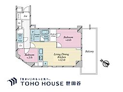 グランドコート中野 2LDKの間取図画像