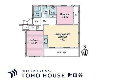 2LDK 間取り
