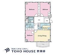 東高代々木上原ペアシティアネックス 2LDKの間取図画像