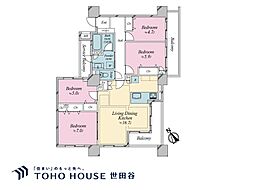 ヴィルヌーブタワー横浜・関内 4LDKの間取図画像