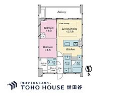 プレミスト代々木大山 2LDKの間取図画像