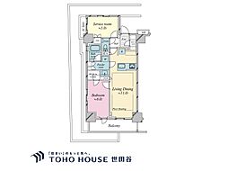 オープンレジデンシア新宿ザ・ハウス 1LDKの間取図画像