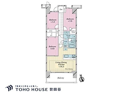 3LDK 間取り