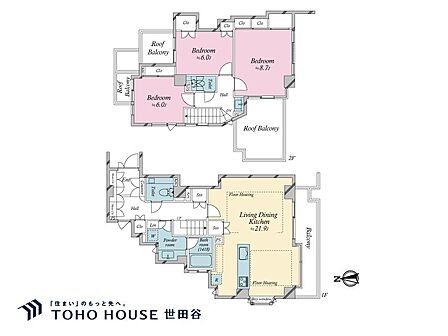 3LDK 間取り