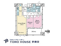 グランリビオ恵比寿 2LDKの間取図画像
