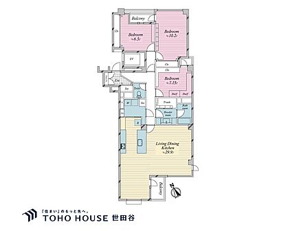 3LDK、価格39800万円、専有面積125.36?、バルコニー面積8.4?