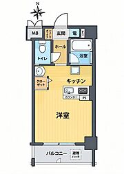 ラナップスクエア南森町ネクストステージ 1Kの間取図画像