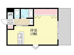 シェリール木村3 ワンルームの間取図画像
