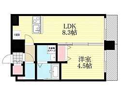 NOW新大阪 1LDKの間取図画像