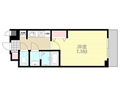 Luxe東三国α 1Kの間取図画像