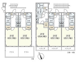 クレイドル幕張 1Kの間取図画像