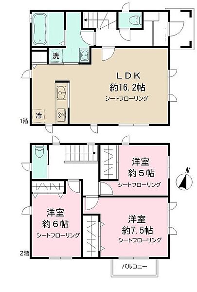 パークフォレスタおおたかの森 D棟｜千葉県流山市おおたかの森東3丁目(賃貸一戸建3LDK・2階・86.12㎡)の写真 その2