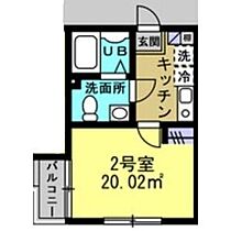 コンフォルト柏 202 ｜ 千葉県柏市中央2丁目3-28（賃貸アパート1K・2階・20.02㎡） その2