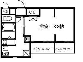 クレストガーデン柏壱番館 406 ｜ 千葉県柏市向原町1-29（賃貸マンション1K・4階・28.74㎡） その2