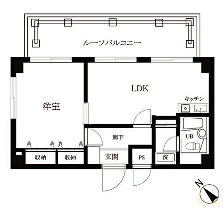 1LDK 間取り