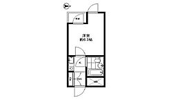 エクセル新中野 1Kの間取図画像
