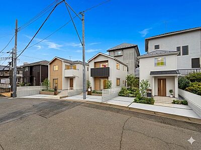 外観：※掲載の建物は参考プラン例（CG）です。本物件は建築条件なし売土地のため、お好きなハウスメーカーで建築可能です。建物価格は含まれておりません。（2026年2月撮影）