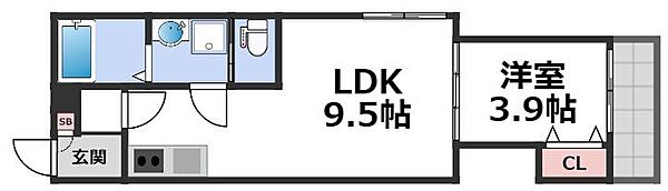 センターポート ｜大阪府大阪市城東区中浜1丁目(賃貸アパート1LDK・1階・31.10㎡)の写真 その2