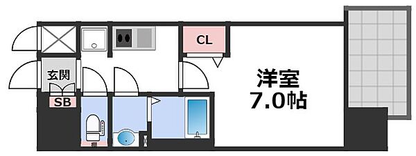 レシオス大阪城公園 ｜大阪府大阪市城東区森之宮2丁目(賃貸マンション1K・13階・23.70㎡)の写真 その2