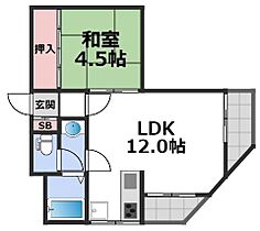 メゾン大央  ｜ 大阪府大阪市天王寺区上本町5丁目（賃貸マンション1LDK・3階・45.00㎡） その2