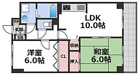 ホワイトマーブル  ｜ 大阪府大阪市天王寺区玉造元町（賃貸マンション2LDK・8階・50.96㎡） その2