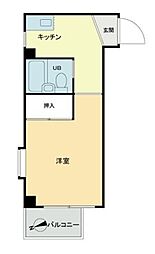 ルーブル江古田2 1Kの間取図画像