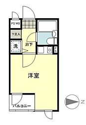ライオンズマンション早稲田第3 1Kの間取図画像