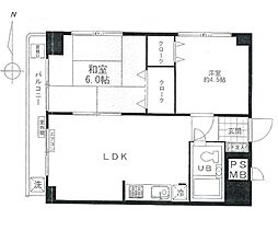 ライオンズマンション西日暮里 2LDKの間取図画像