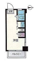 ダイヤアクティ三軒茶屋 ワンルームの間取図画像