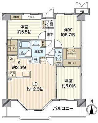 間取り グランドパレス柳生 5階/-