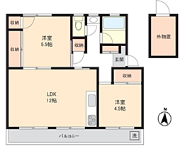間取図画像 2LDK