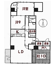 パークハイツ南大通 2SLDKの間取図画像