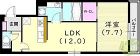 兵庫県西宮市中殿町6-14（賃貸アパート1LDK・3階・47.93㎡） その2